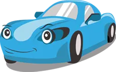 Blue Cartoon Car