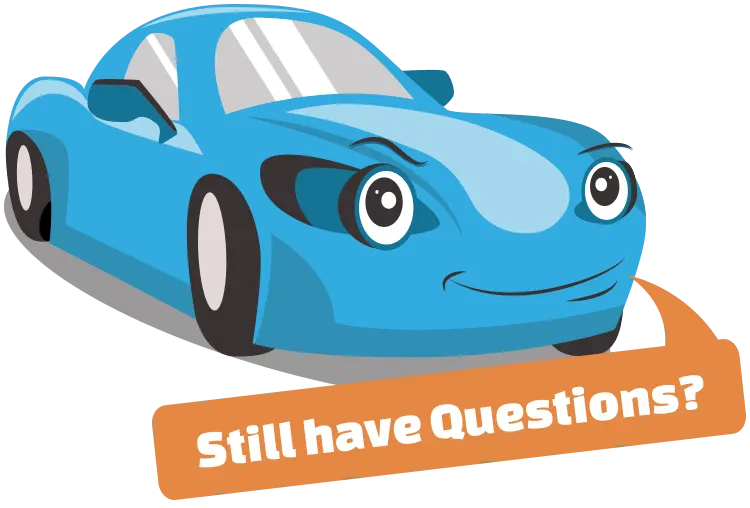 Cartoon Car With Question Banner